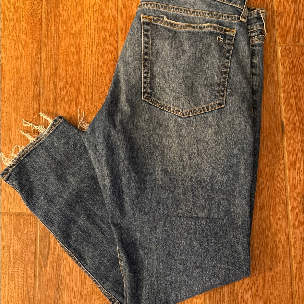 rag & bone Women's Boyfriend Jeans in Medium Blue Wash 29